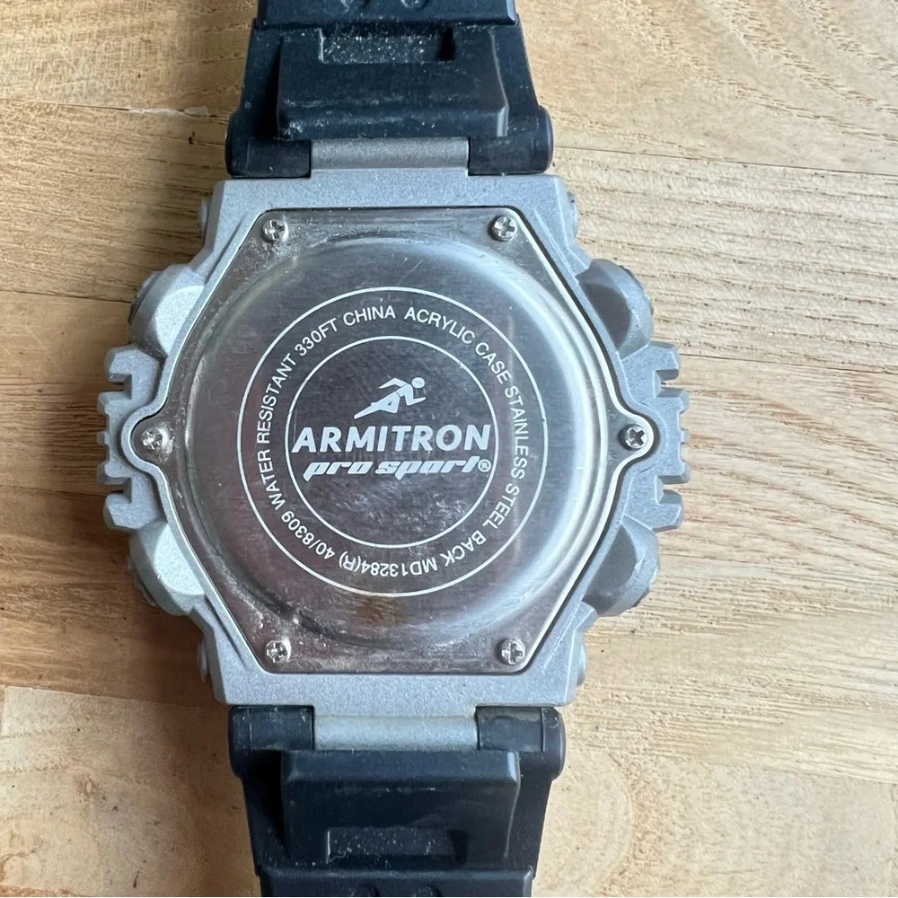 Armitron pro sport dual time digital watch NEW BATTERY